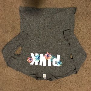 Grey long sleeve floral print front